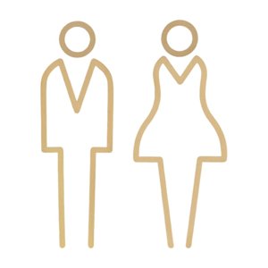 Bothyi - Cartel De Señalización De Baño Para Hombres Y Mujeres Letrero De Baño Centro Comercial Hotel Baño B