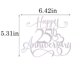 thumbnail image 4 of Adorno para pastel Qertesl 16 cm x 13 cm Brillantina de aniversario, 4 of 8