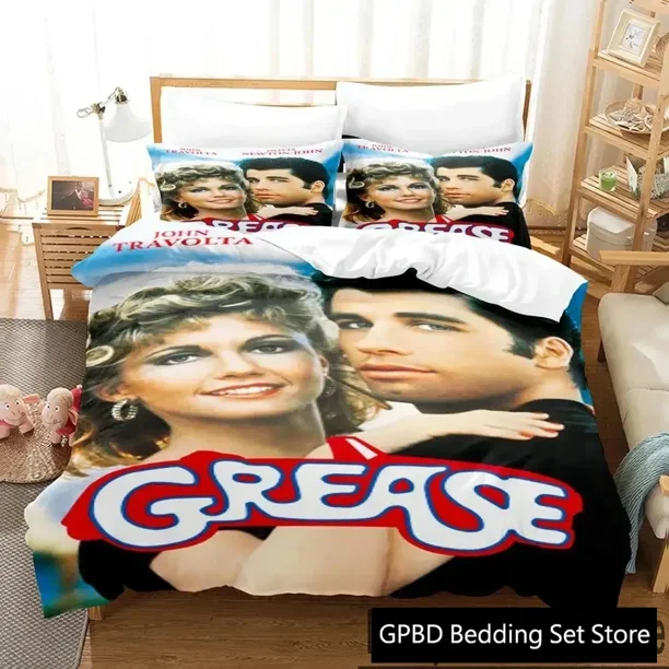 Grease Bedding Set Boys Girls Duvet Cover Pillowcase Bed boys Adult Home Textileextile