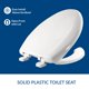 thumbnail image 2 of Asiento de inodoro Bemis alargado de plástico blanco Top-Tite, 2 of 7