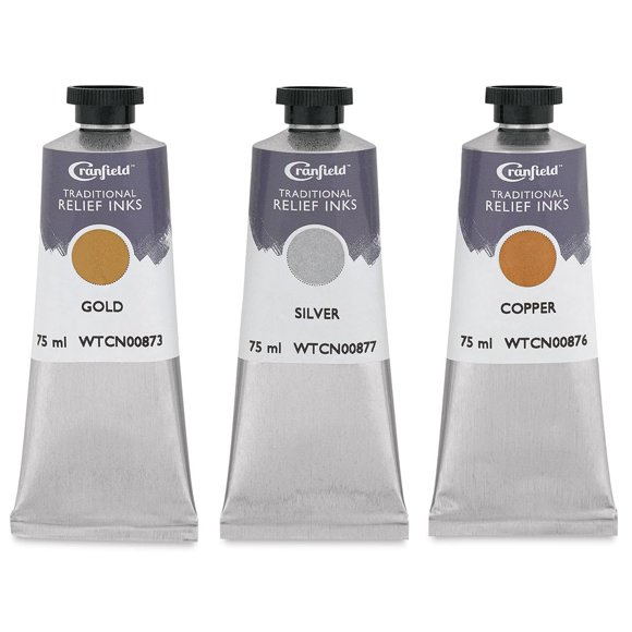 Cranfield Set de 3 Tintas Metálicas Tradicionales para Relieve – 75 ml