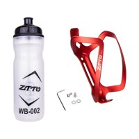 Ioensy - Portabidón De Agua Para Bicicleta De Montaña Con Botella De Bebida Resistente Rojo