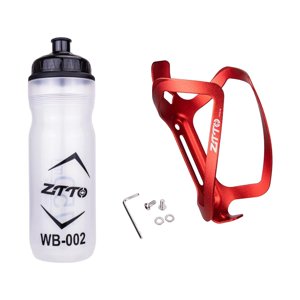 Ioensy - Portabidón De Agua Para Bicicleta De Montaña Con Botella De Bebida Resistente Rojo