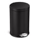 thumbnail image 1 of Bote de basura Simplehuman redondo para baño, 4,5 l/ 1,2 galones, negro mate, 1 of 3
