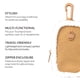 thumbnail image 4 of Bolsita Touchland de Shearling Vegano color castaño con gancho de presión, 4 of 5
