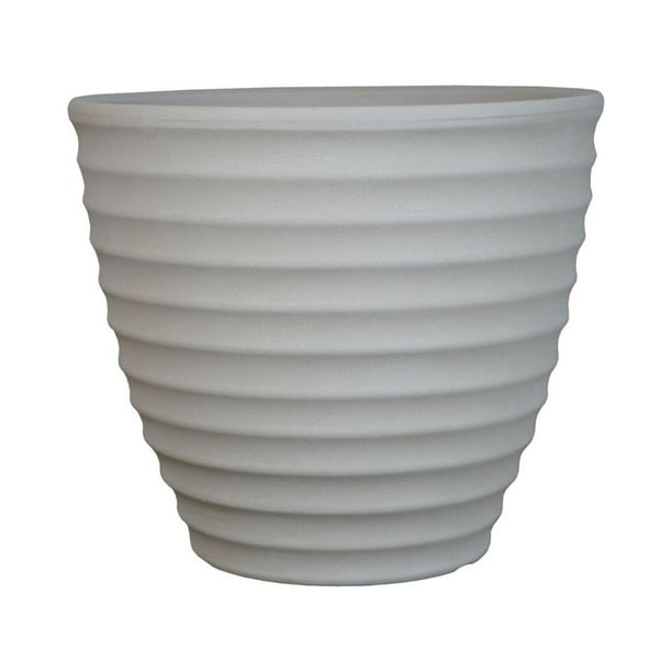 Macetero Grande Colmena Crema 27x33cm