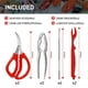 thumbnail image 2 of CasaCulina Set de Herramientas para Mariscos de 10 Piezas (Cascanueces, Pinzas, Tenedores y Tijeras), 2 of 7