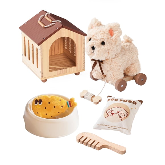 Set de juego de simulación Pull Dog Toy ROBOTIME Puppy Pet Care