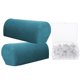 thumbnail image 2 of 1 par de fundas de reposabrazos de sofá de franela con pasadores de falda de cama de 100 piezas Cyan, 2 of 5