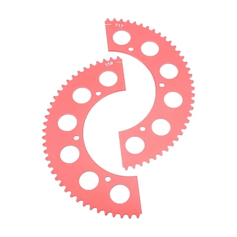 Magideal - Piñón Dividido Piñón De Cadena De Motocicleta 71 Dientes 35 Accesorio De Cadena Aleación De Aluminio Resistente Diámetro 22 Cm Piñón De Cadena Trasero