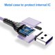 thumbnail image 3 of Cable USB‑C Durcord Pack de 2, 2 m, carga rápida, morado, 3 of 7