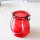 thumbnail image 3 of Farol  portavelas de vidrio rojo, 3 of 3