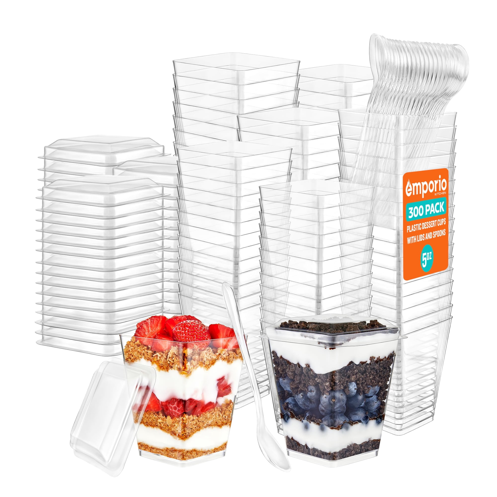 Vasos Para Postre Emporio Kitchen De 5 Oz, Libres De Bpa, Paquete De 300