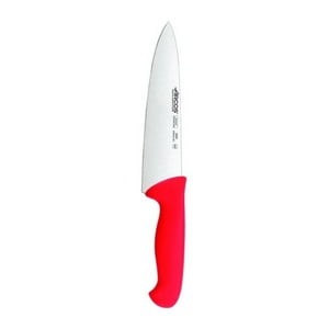 Arcos - Cuchillo Medio Golpe Rojo 20Cm Acero Inoxidable