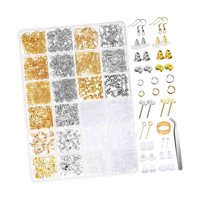 Magideal - Kit De Fabricación De Pendientes De 2290 Uds., Ganchos Traseros Para Pendientes, Herramientas Para Reparación De Pendientes, Kit De Suministros Para