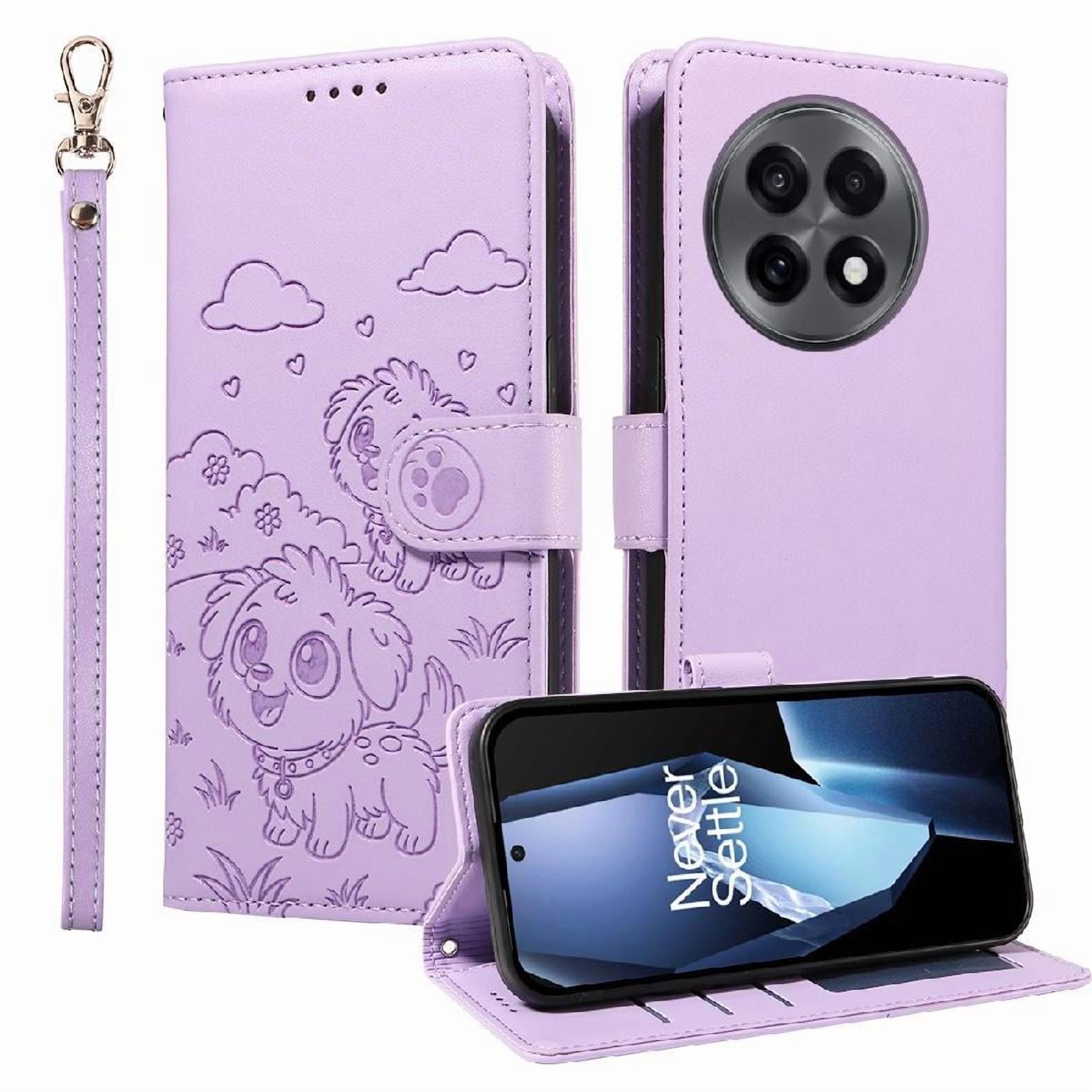 Funda Billetera Foxdock Compatible Con Oneplus 13R 5G, Diseño Perrito Tierno, Ranuras Para Tarjetas Y Soporte Plegable