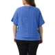 thumbnail image 3 of Agnes Orinda Women's Plus Size Top de Día de San Patricio con Dobladillo de Doble Capa con Ojales, Cuello Redondo, Mangas de Murciélago, Camisetas Informales de Verano 3X Azul Real, 3 of 6