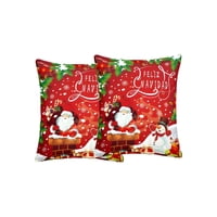 Genérico - Fundas Navidad Set De 2 Fundas Para Cojines De 45X45 Cm