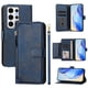 thumbnail image 2 of Funda Billetera Cremallera para Samsung Galaxy S24 Ultra 5G con Porta Tarjetas, Soporte y Correa Azul, 2 of 5