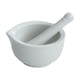 thumbnail image 1 of Mortero y maja de porcelana, recipiente para moler, herramienta manual portátil, utensilios de cocina, recipiente para moler ajo, arroz y frutas. Blanco, 1 of 5
