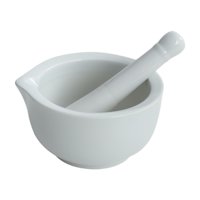 Magideal - Mortero Y Maja De Porcelana, Recipiente Para Moler, Herramienta Manual Portátil, Utensilios De Cocina, Recipiente Para Moler Ajo, Arroz Y Frutas. Blanco