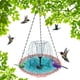 thumbnail image 1 of Baño pájaros colgante agua fluyendo solar cascada fuente jardín patio, 1 of 7