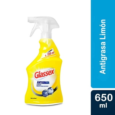 Antigrasa Líquido Limón Botella 650 Ml Glassex