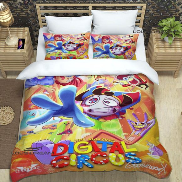 THE AMAZING DIGITAL CIRCUS Bedding Sets exquisite bed supplies set duvet cover comforter set bedding set luxury birthday gift