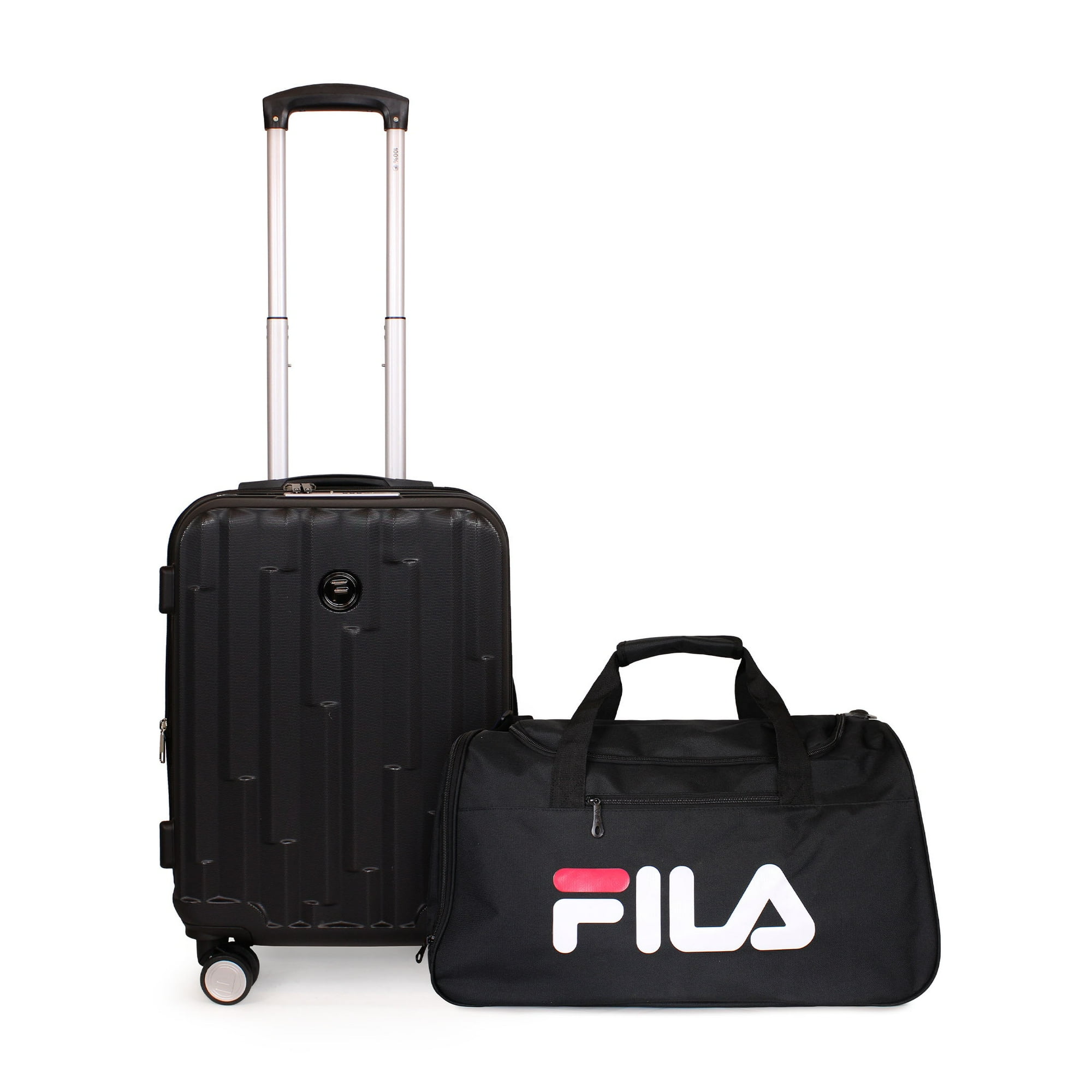 F - Fila - Pack Maleta Cabina S (10 Kg) Flip Negro + Bolso Verona S Blanco-negro