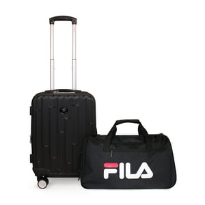 F - Fila - Pack Maleta Cabina S (10 Kg) Flip Negro + Bolso Verona S Blanco-Negro