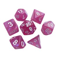 Bothyi - Juego De Dados Poliédricos De 7 Piezas, Juego De Dados Para Fiesta, Juego De Mesa, Juego De Cartas, Rosa