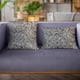 thumbnail image 3 of Cojín decorativo Plutus Brands Blue Plutus Flower Velvet Paisley, 3 of 9