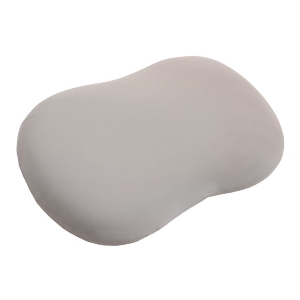 Almohada de Cuello REGALWOVEN Almohada de Viaje Soporte Cervical de Algodón para Dormir Gris 12.6x7.9x3.5 pulgadas