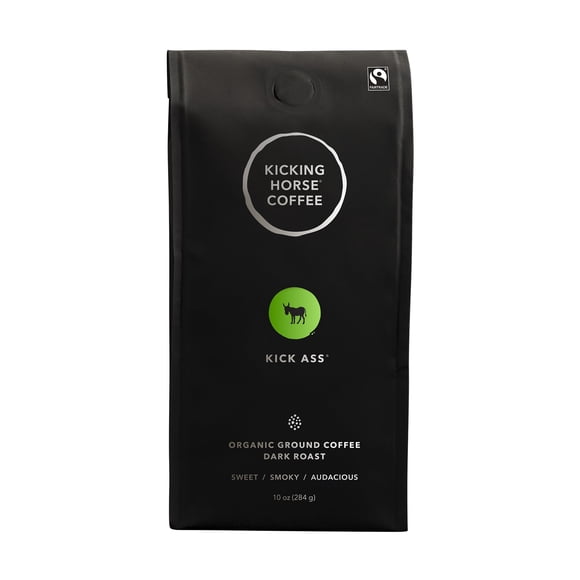 Café Kicking Horse Kick Ass, tostado oscuro, molido, 300 ml