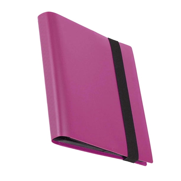 Álbum De Tarjetas Coleccionables, Carpeta Con Cierre De Banda, Estuche Portátil Para Almacenamiento De Tarjetas, 20 Hojas, Color Rosa