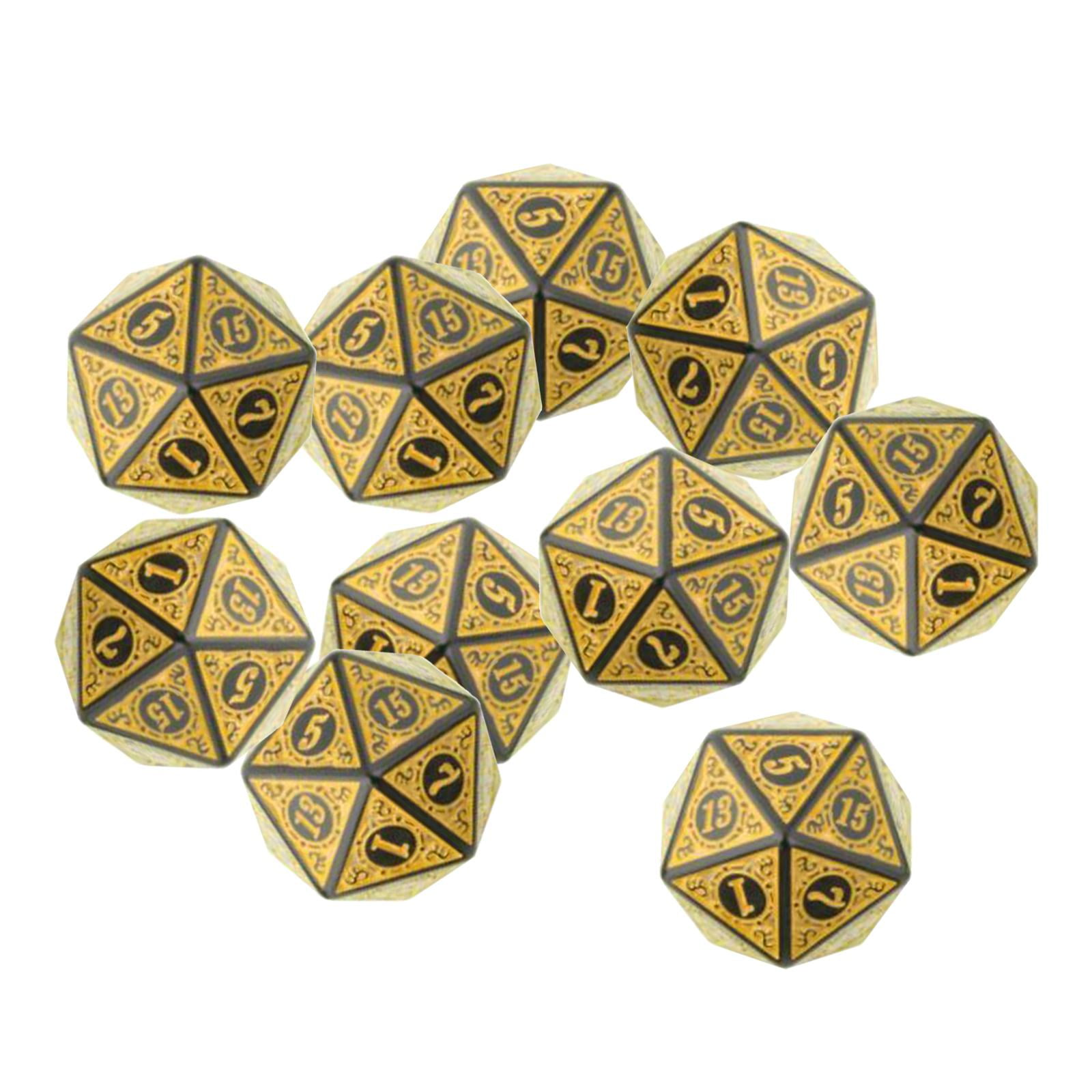 Bothyi - 10 Piezas De Accesorios Resistentes Al Desgaste De Dados Poliédricos Para Regalo De Juguete Rpg
