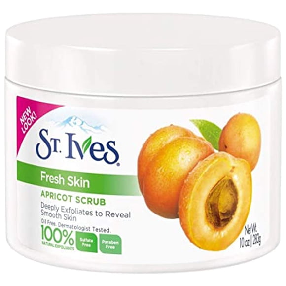 Scrub St. Ives Fresh Skin, revitalizante, albaricoque, 295 ml (paquete de 2)