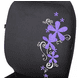 thumbnail image 2 of Funda Cubre Asiento Mariposa Flores 8 Piezas Auto Universal, 2 of 3