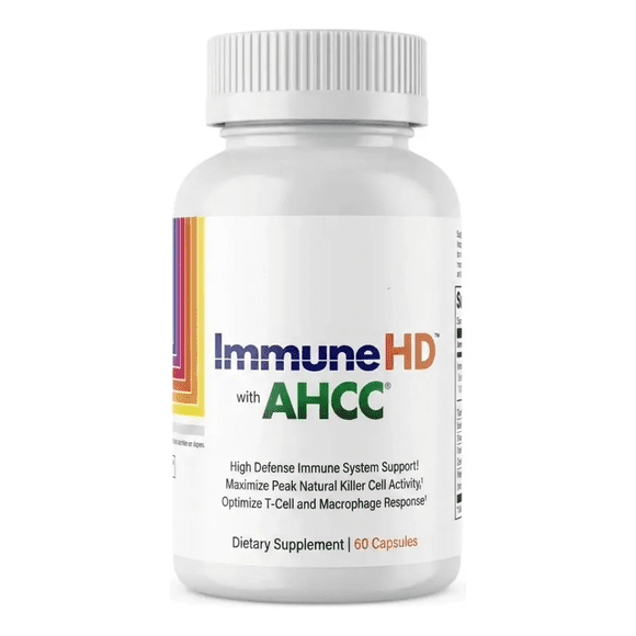 Ahcc 1500mg Immune HD Para Inmunidad Actividad Celular Negativa 60 caps