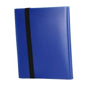 Genérico - Álbum De Carpetas Con 4 Bolsillos Para Tarjetas Coleccionables, Carpeta De Bolsillo De 21X17,5 Cm, Estuche De Almacenamiento Para Tarjetas, Color Azul