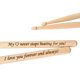 thumbnail image 1 of Baquetas de madera grabadas de Drumsticks ShopZona, 1 par, 1 of 5