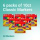 thumbnail image 5 of Marcadores Cra-Z-Art 6 x 10 unidades de punta ancha no lavables, 5 of 7