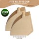 thumbnail image 2 of Filtros de café Niveaya, 8 a 12 tazas, 200 unidades, #4, sin blanquear, 2 of 7