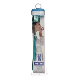 Vitis Pack Cepillo Medio + Pasta Blanq 15Ml + Estuche