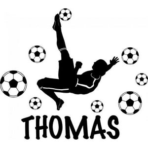 Rienda Libre Graphics - Decomural Personalised Name Footballs Ws-51259
