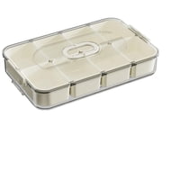 Magideal - Caja De Almacenamiento Para Frigorífico, Caja De Aperitivos Dividida, Refrigerador Moderno Extraíble, Caja De Condimentos Para Alimentos Frescos, Para Rejilla Blanca 8
