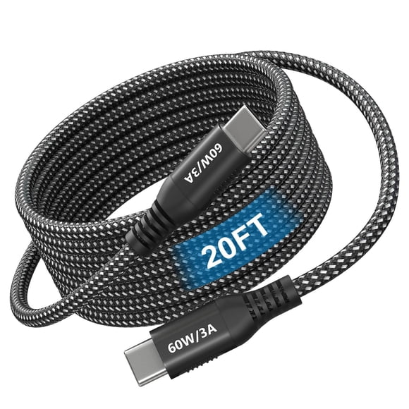 Cable USB-C Bawanfa 6 m 60 W de carga rápida trenzado