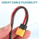 thumbnail image 4 of Uxcell Cable de Terminal de Anillo a XT60, 12AWG 2 ft Cobre Estaño XT60 Macho a 2 Conectores de Anillo Cable de Extensión para Baterías RC, Estación de Energía Portátil, 4 of 6