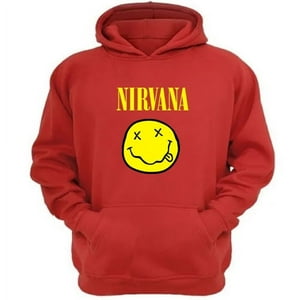 Genérico - Polerón Canguro Nirvana Rojo Talla L Unisex