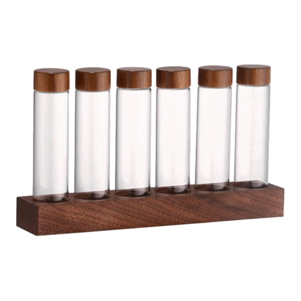 Tarro de café en grano, tubos de almacenamiento de granos de café, contenedores de café con estante, dispensador de granos de café para cafetería, des
